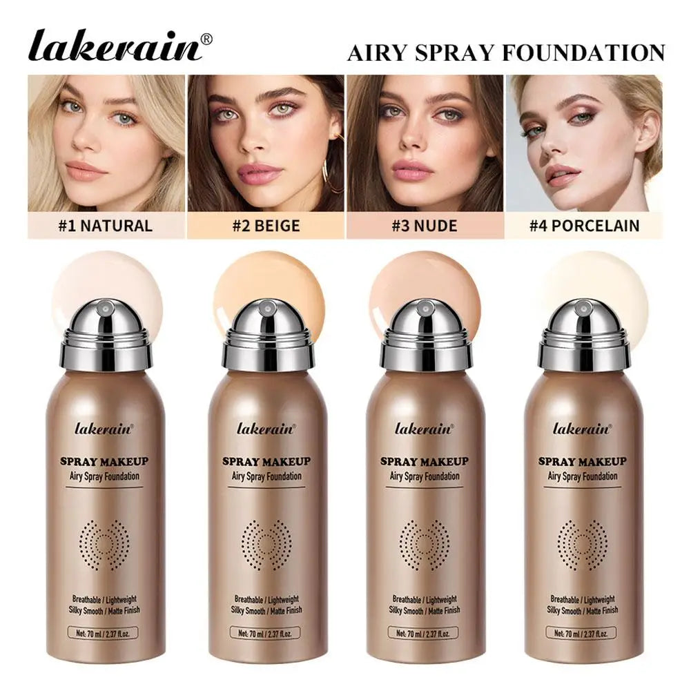 SWANS 70ml Matte Spray Foundation – Lightweight Full Coverage Spray Foundation SWANS