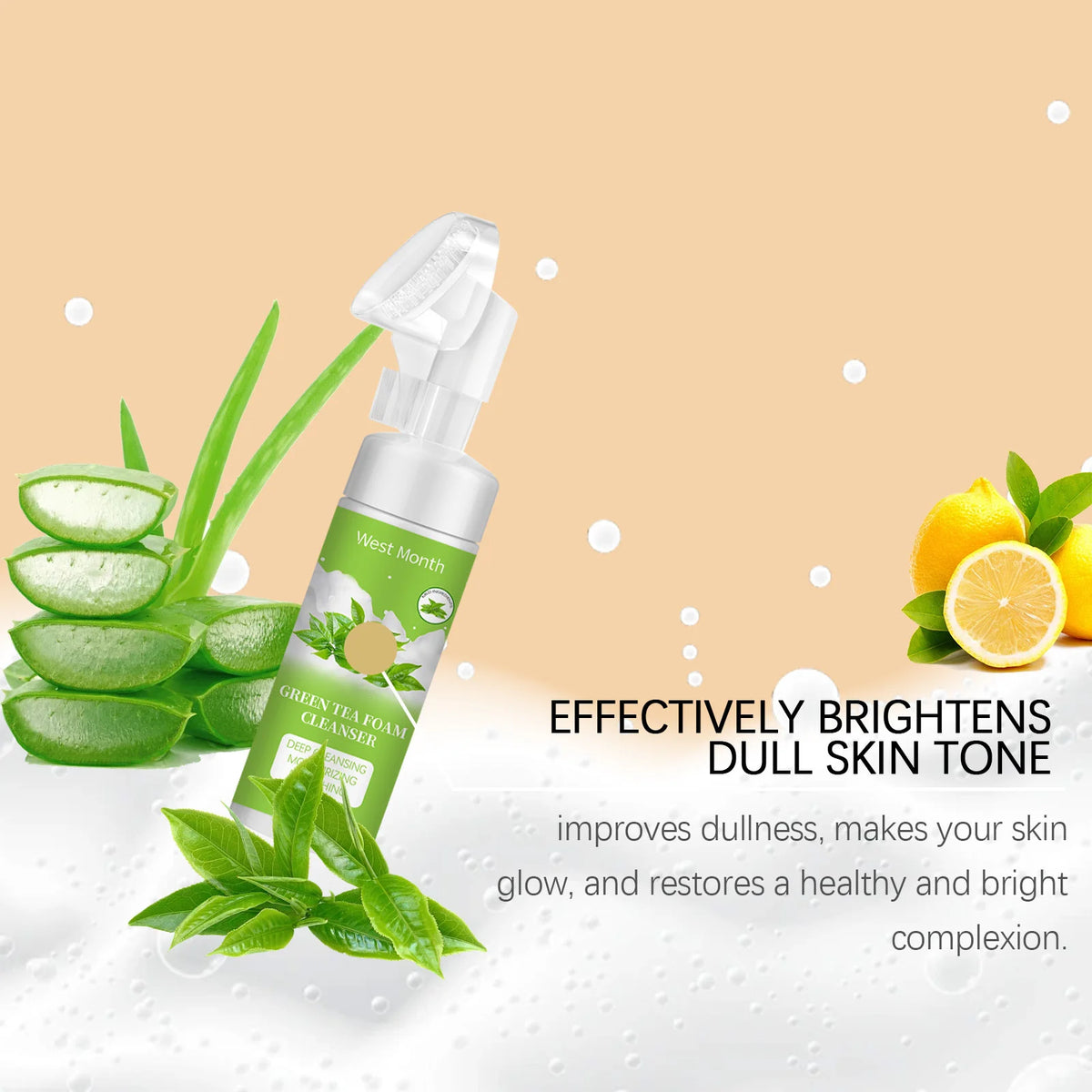West&Month Brightening Foam Facial Cleanser 100ml Foam Facial Cleanser SWANS