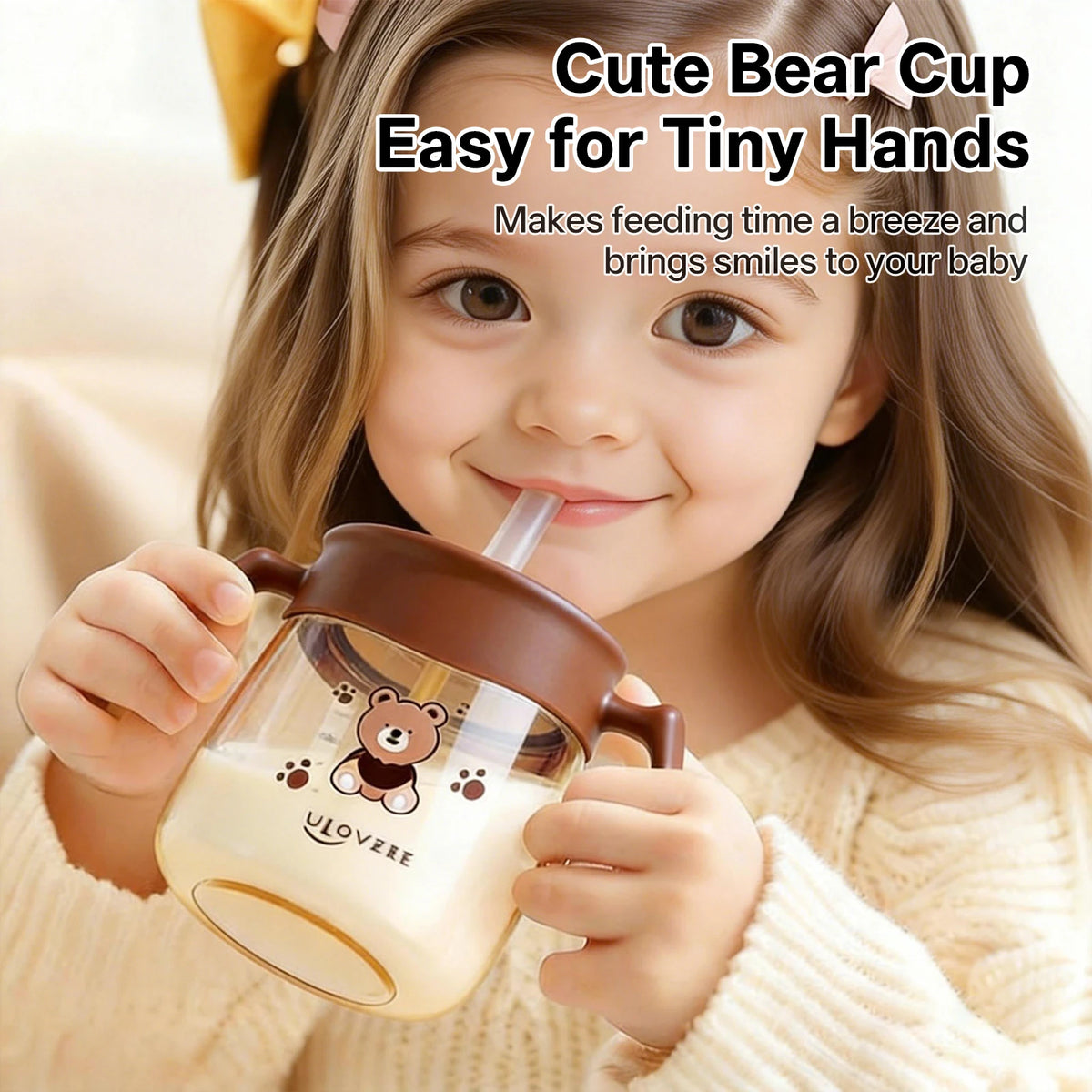 PPSU Toddler Straw Cup 330ml – Leakproof Baby Training Cup Toddler Training Cup SWANS