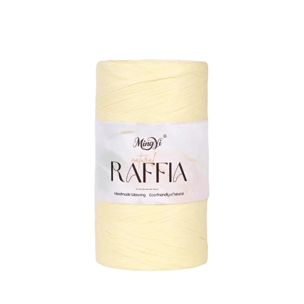 Multi-Colored Raffia Yarn 100g – Bamboo Fiber Knit & Crochet Raffia Craft Yarn SWANS Beige