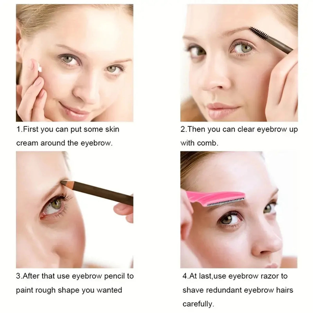SWANS 30/40-Pack Eyebrow & Face Razor Set with Safety Cover Eyebrow Face Razor SWANS
