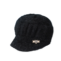 Women's Knitted Peaked Cap – Windproof Double Layer Ear Guard Knitted Peaked Cap SWANS Black