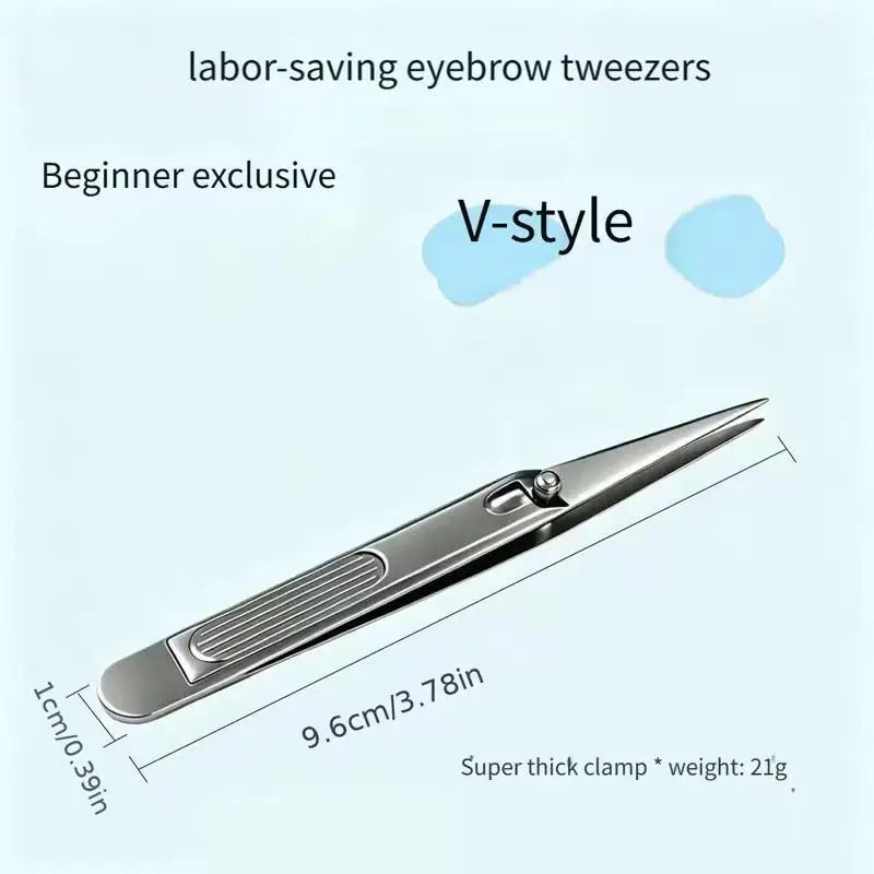 YOVIP Lever Stainless Steel Tweezers – Eyebrow & Beard 1/2 Pack Grooming Tweezers SWANS B