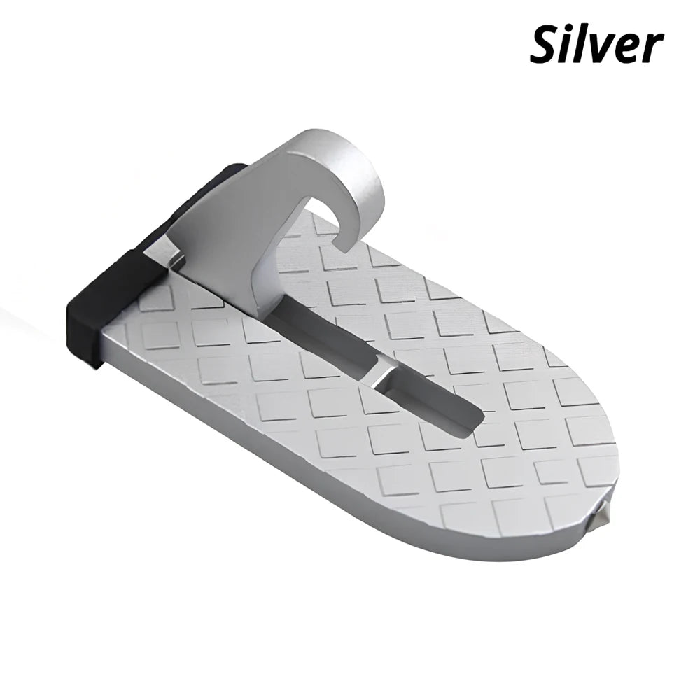 Foldable Car Door Step – Aluminium Alloy Roof Access Foot Pedal Car Door Step SWANS Silver