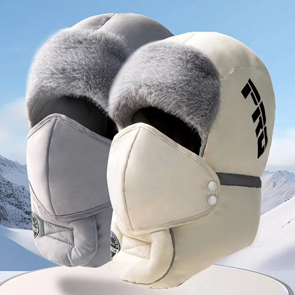 Winter Thermal Trapper Hat – Unisex Faux Fur Ear Flap Bomber Winter Trapper Hat SWANS