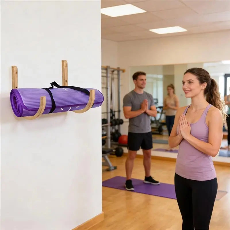 Wall-Mount Yoga Mat Storage Rack | Home Gym Organizer Yoga Mat Rack SWANS