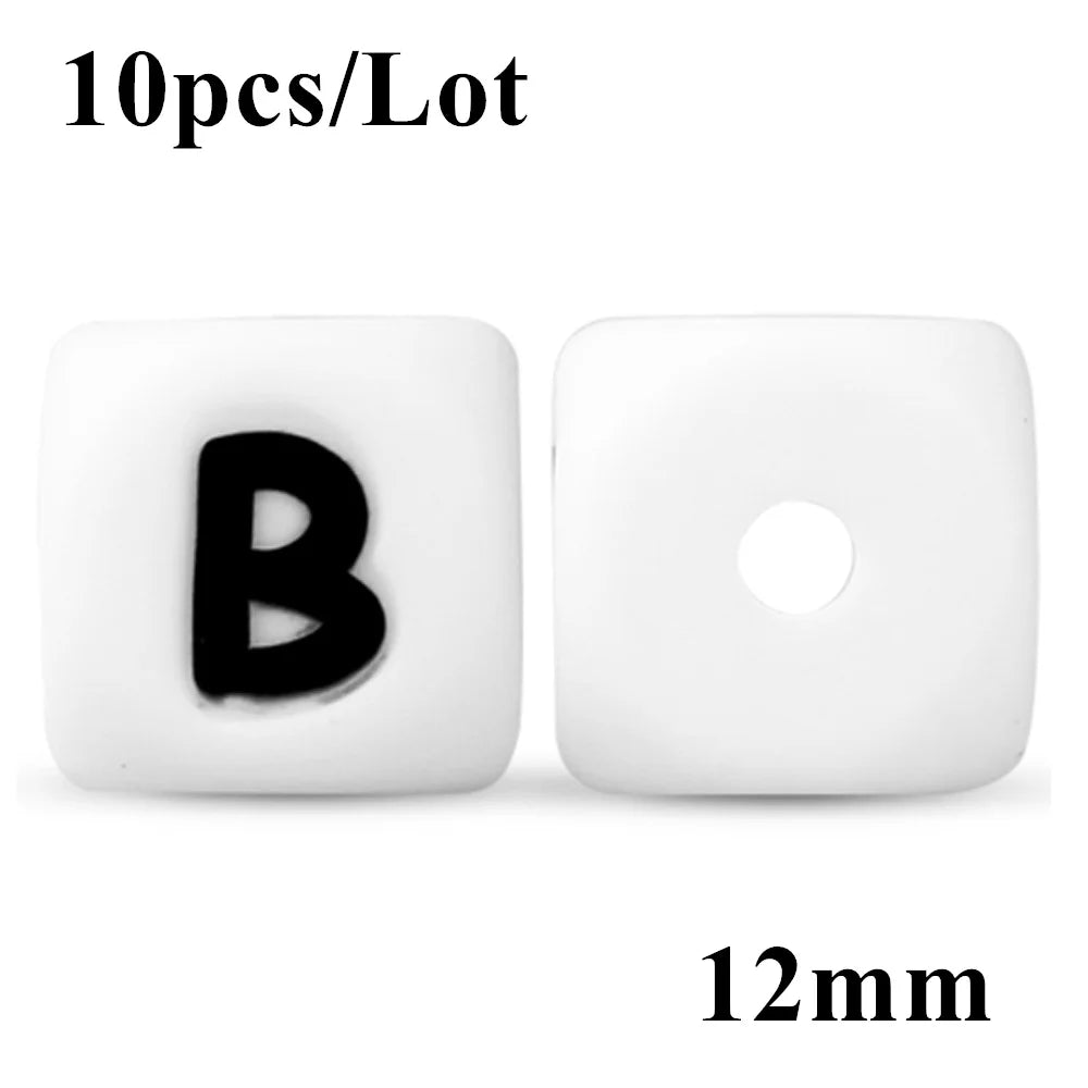 12mm Silicone Letter Beads – DIY Alphabet Jewelry Making Beads Alphabet Craft Beads SWANS B