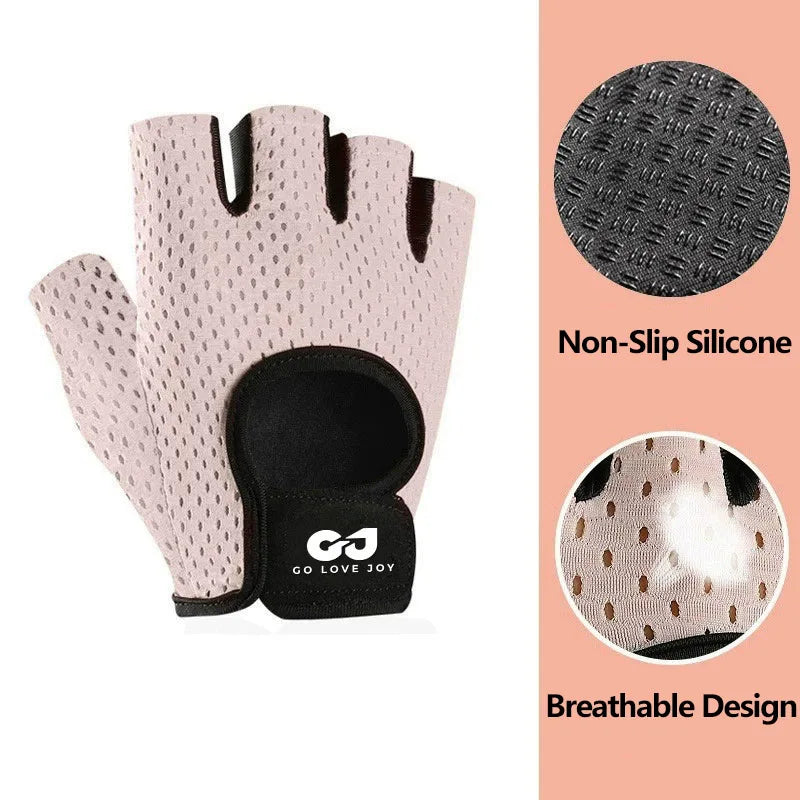 SWANS Unisex Lightweight Workout Gloves – Gym & Cycling Fitness Workout Gloves SWANS Light Pink S
