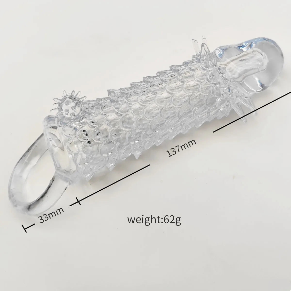 Textured Penis Sleeve TPE G-Spot Stimulating Intimacy Enhancer Intimacy Sleeve SWANS LC