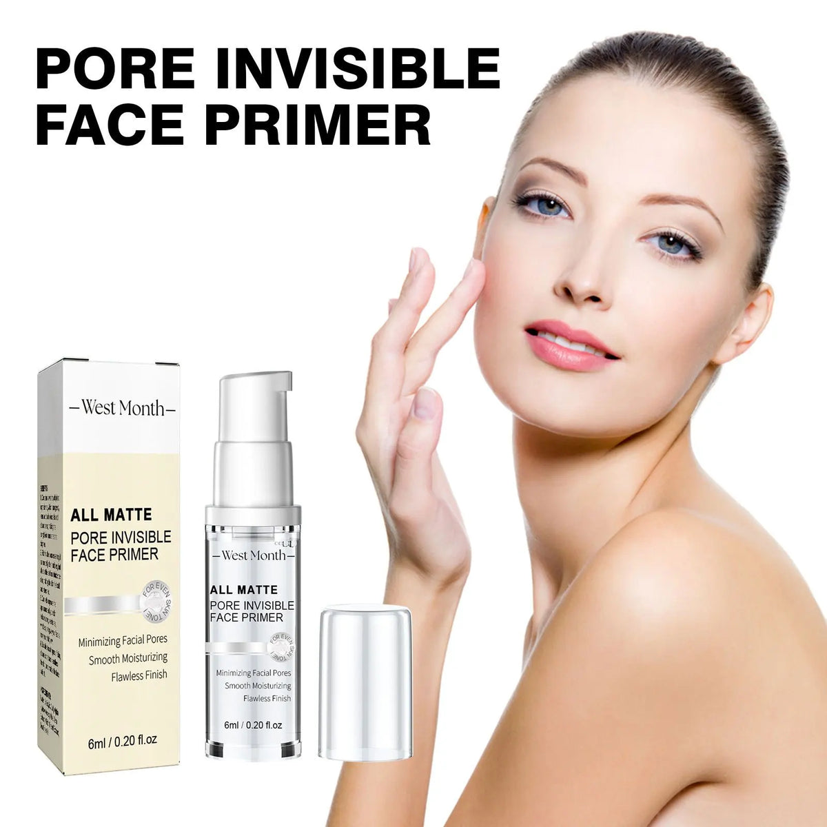 WEST MONTH Face Primer – Oil Control & Pore Minimizing 6ml Face Makeup Primer SWANS