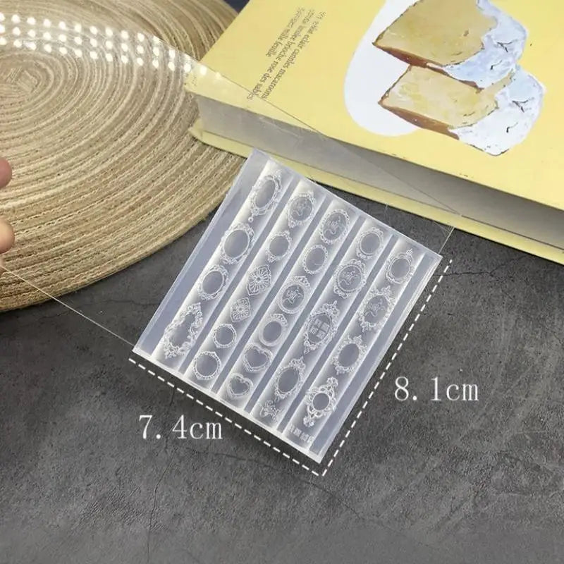Vintage Gem Frame Silicone Mold – Nail Art & Resin DIY Silicone Craft Mold SWANS A1
