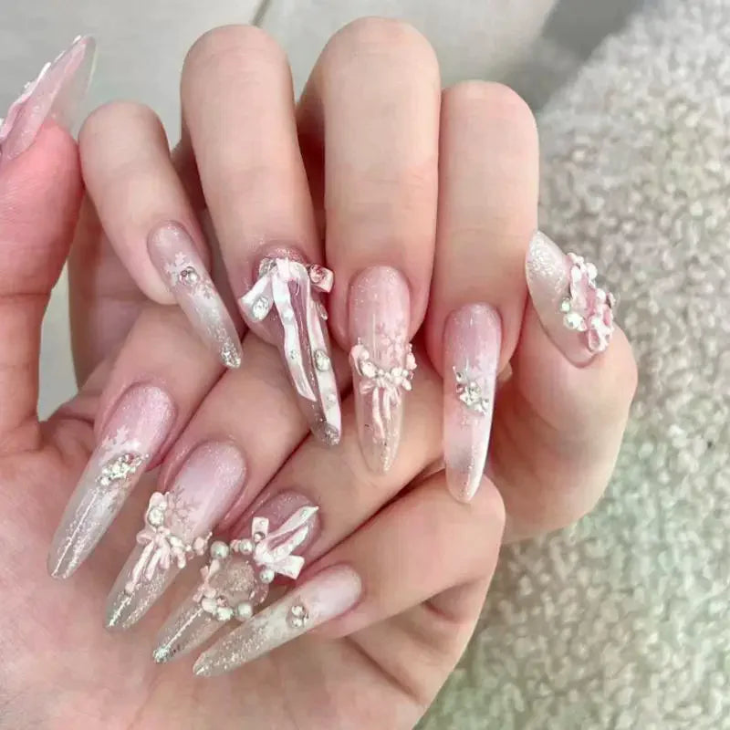 3D Silicone Bow Nail Art Mold – DIY Bowknot Manicure Stencil Nail Art Mold SWANS