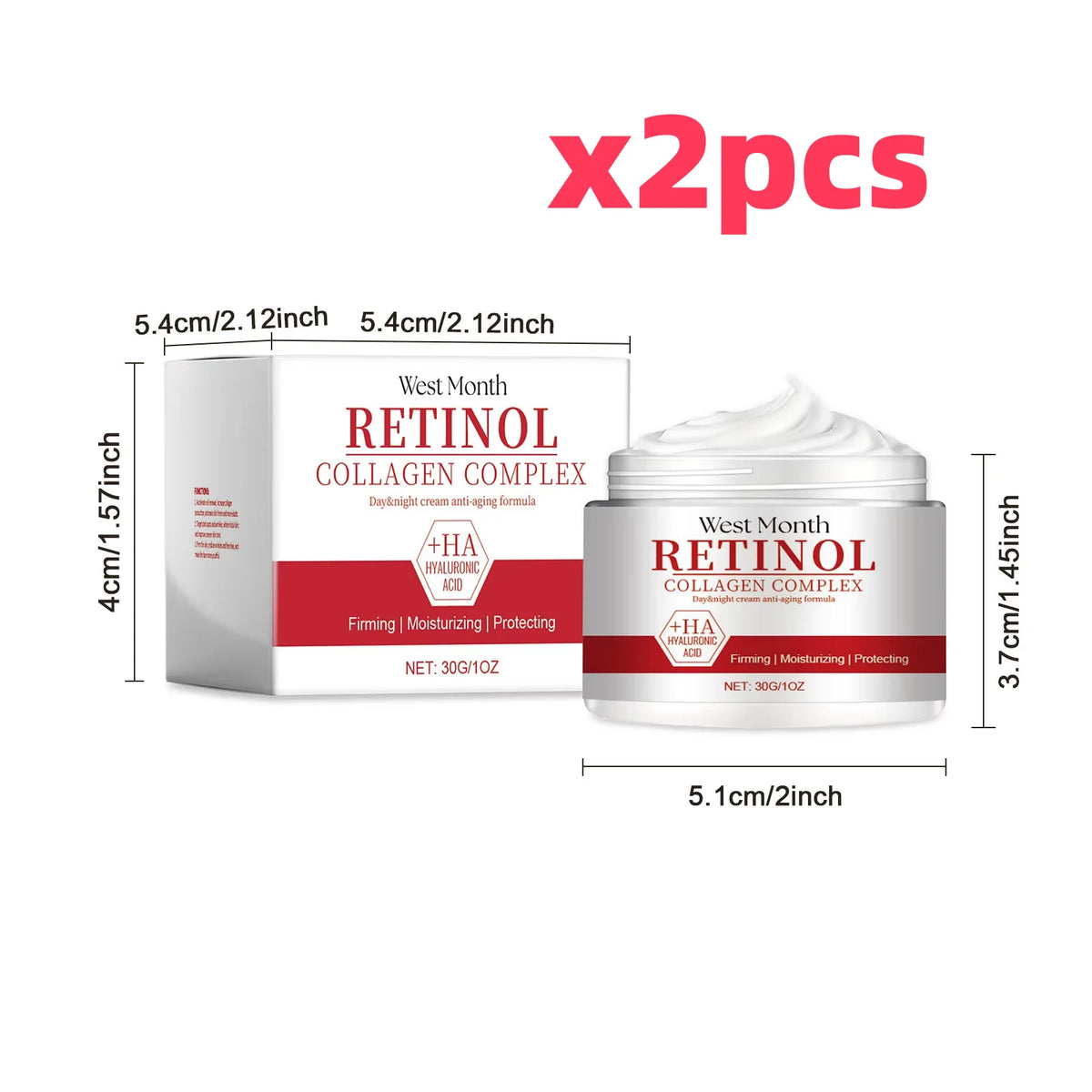 WEST MONTH Retinol Face Cream – Firming & Moisturizing 30g Retinol Face Cream SWANS 30g boxedx2pcs