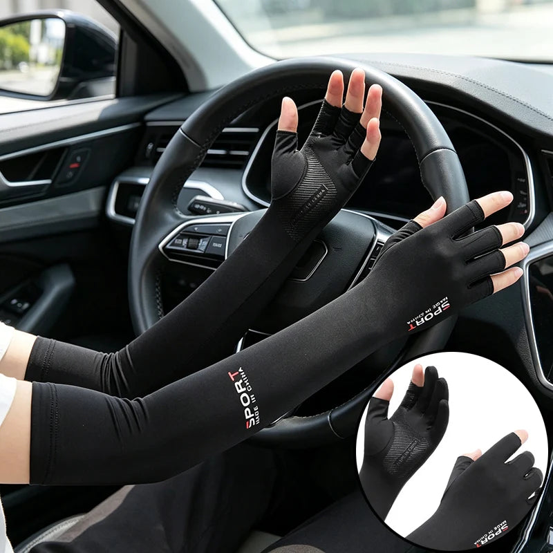 Ice Silk UV Protection Arm Sleeves – Cooling Sport Cover UV Sport Arm Sleeves SWANS