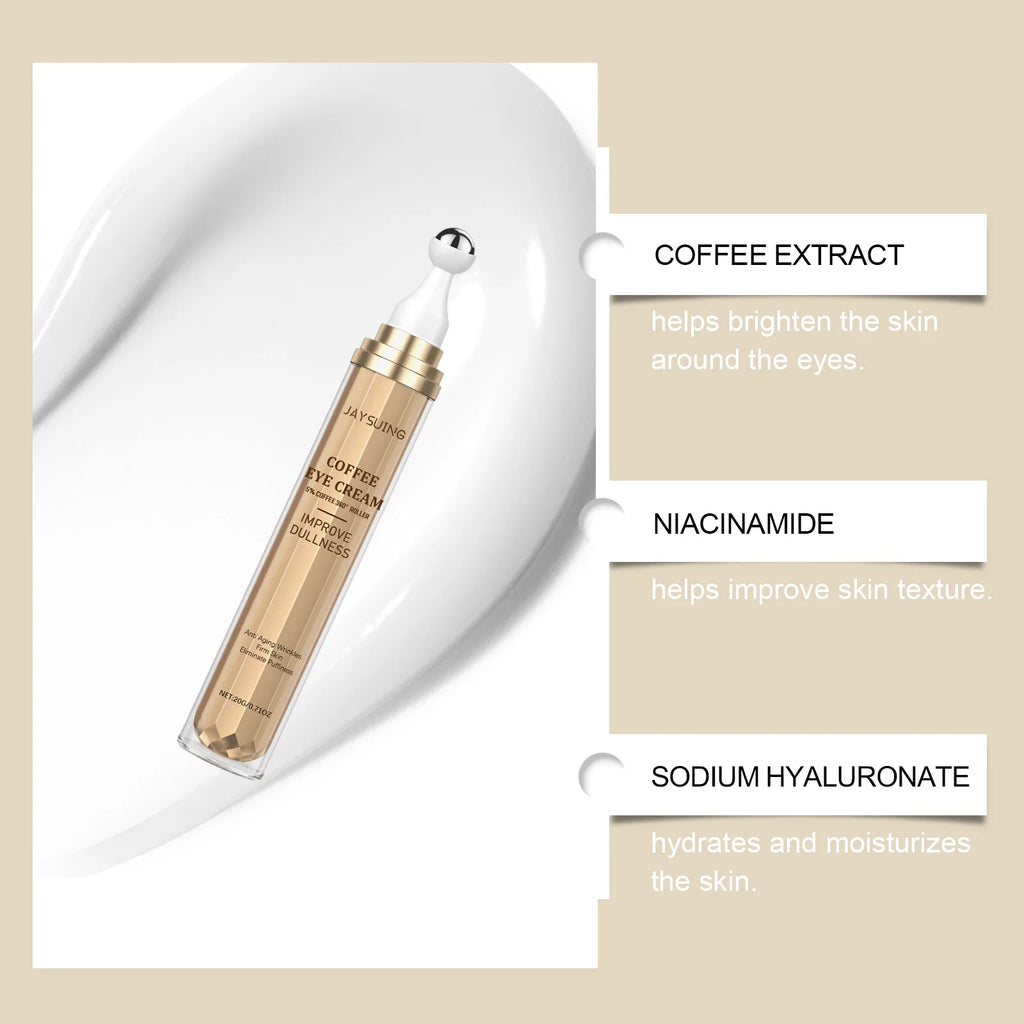 Caffeine Eye Cream Roller with Collagen – Firming & Brightening Eye Cream Roller SWANS