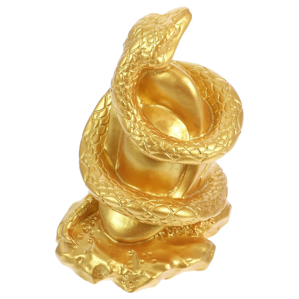 Resin Snake Statue – Chinese Zodiac Vivid Figurine Décor Resin Figurine SWANS