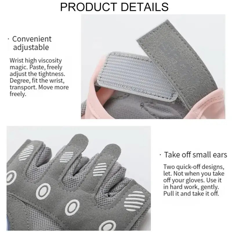 Anti-Slip Half Finger Fitness Gloves – Cycling & Gym Fitness Gloves SWANS