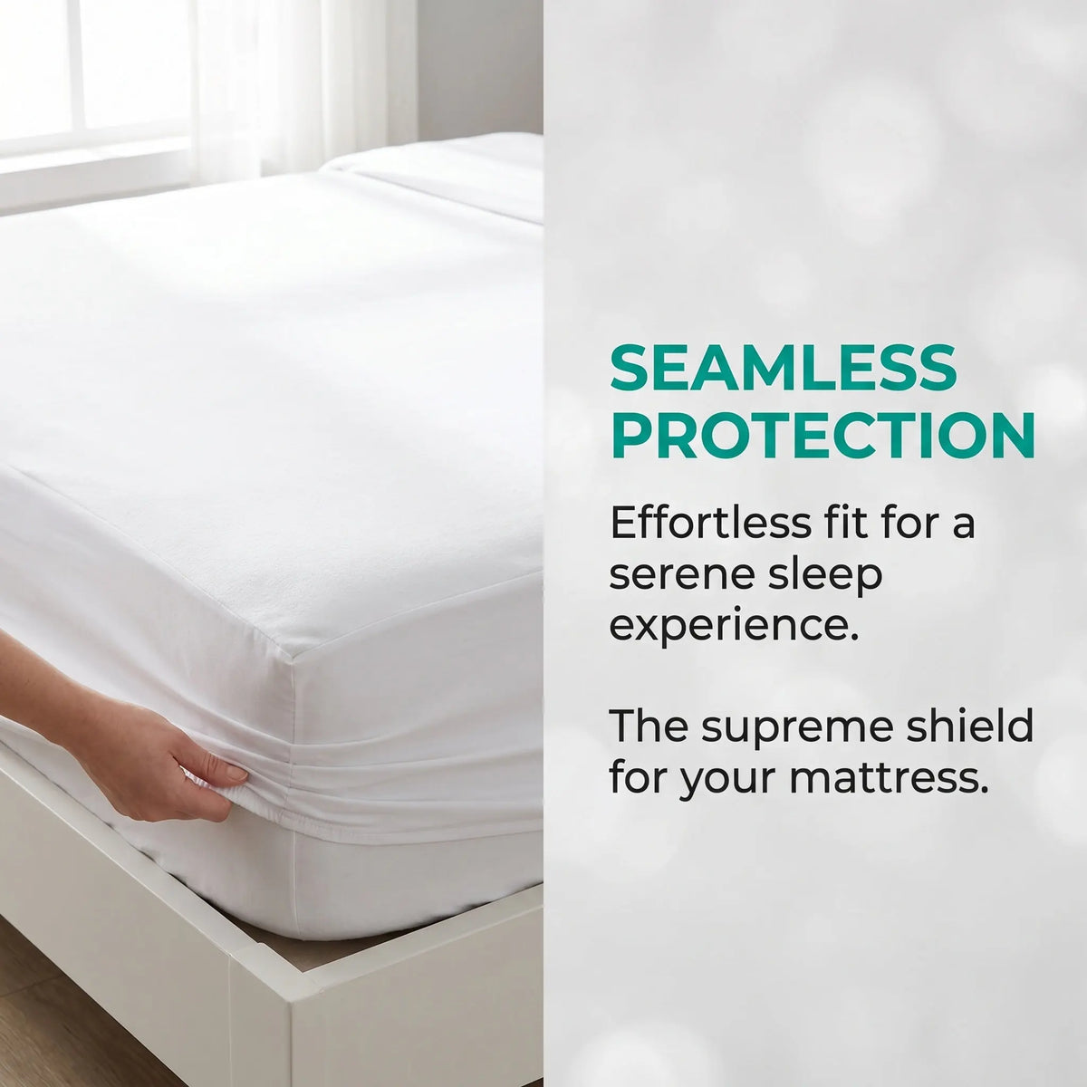 SWANS Waterproof Fitted Mattress Protector 150x200cm Breathable Mattress Protector SWANS