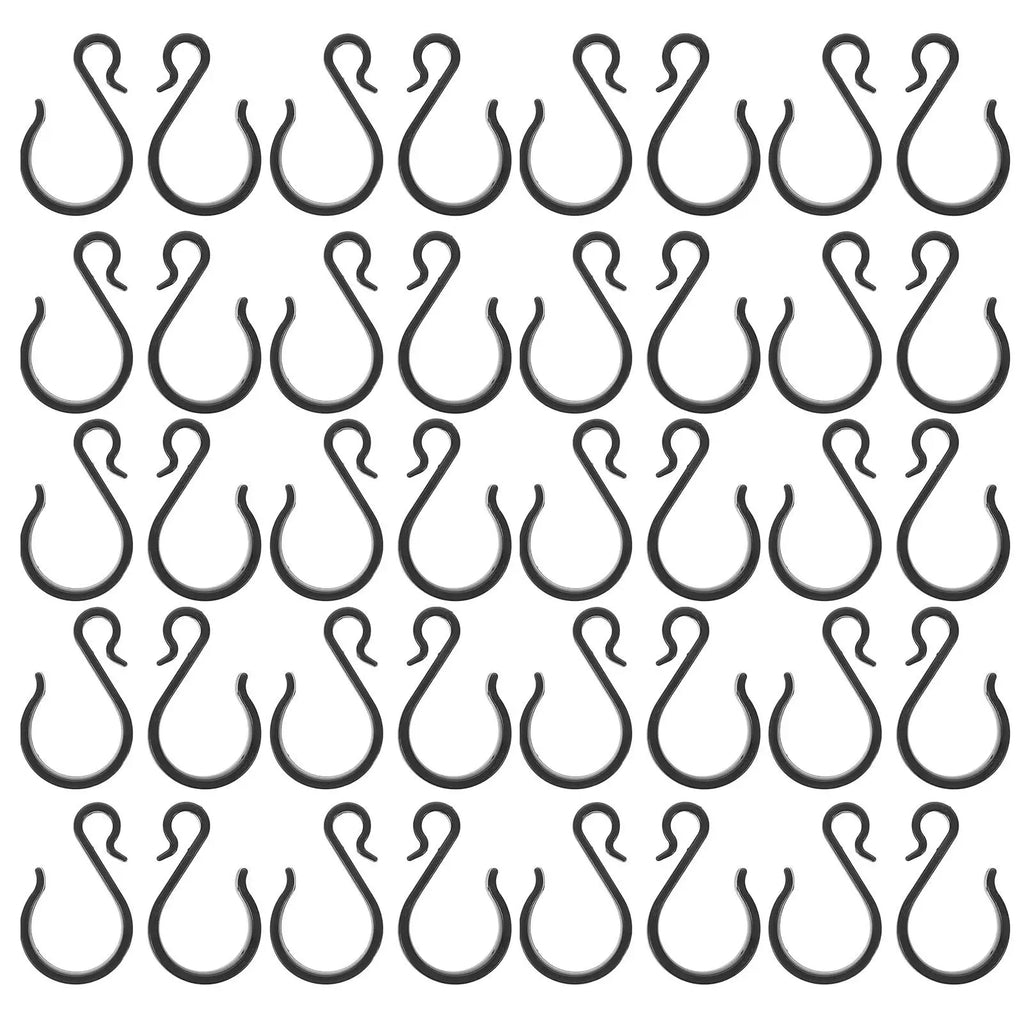 40-Pack Plastic Flat S Hooks – Kitchen, Bathroom & Drain Rack Storage S Hooks SWANS Default Title