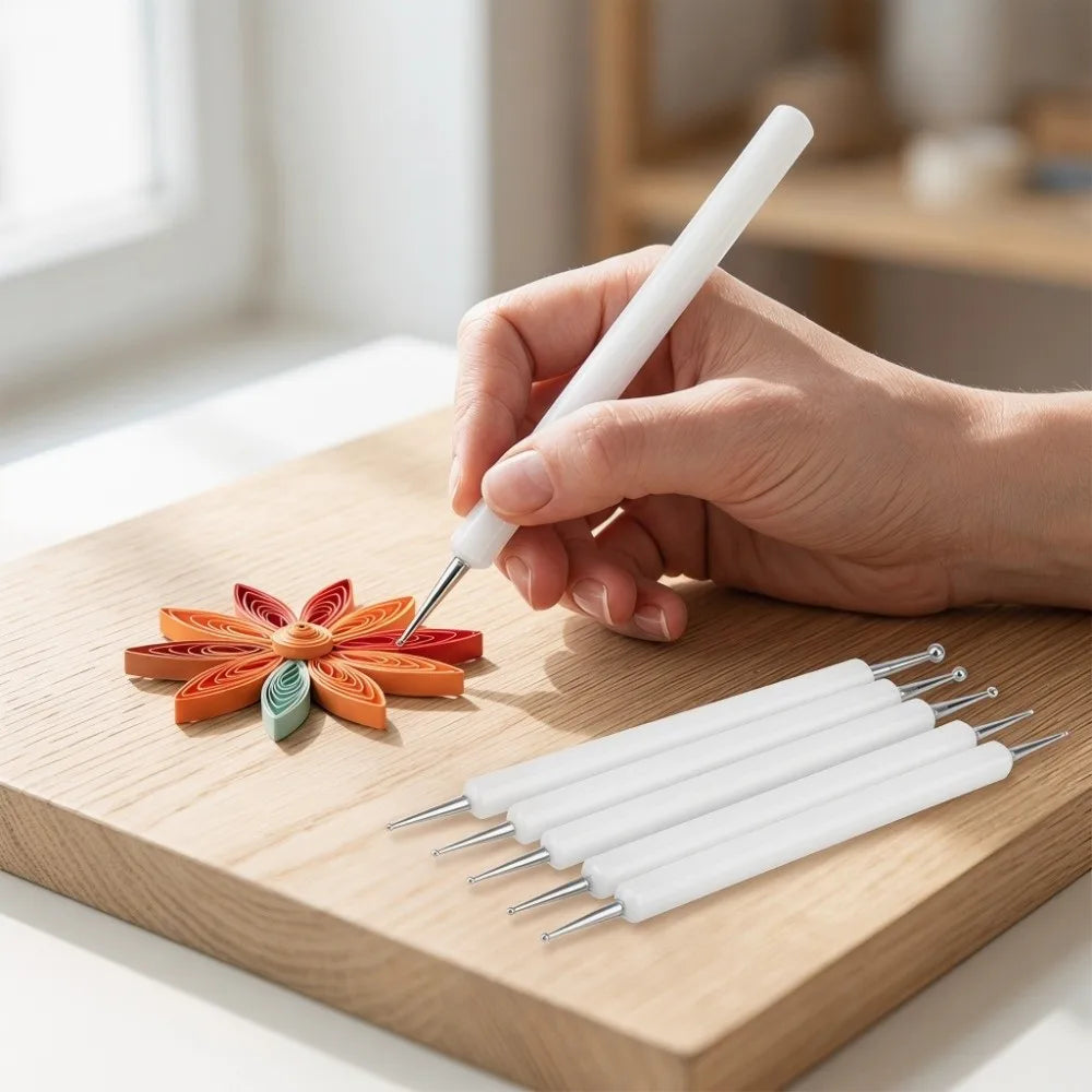 5-Pack Double-Ended Dotting Stylus Pens – Quilling & Pottery Craft Dotting Tools SWANS