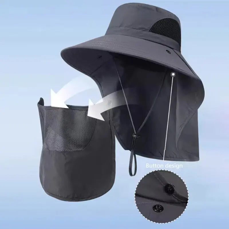 SWANS UPF 50+ Outdoor Sun Hat with Neck Flap – Unisex Outdoor Sun Hat SWANS