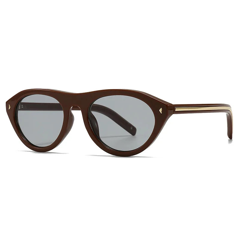 Y2K Pilot Sunglasses Unisex Vintage Punk Rivet UV400 Pilot Sunglasses SWANS Red Light Gray