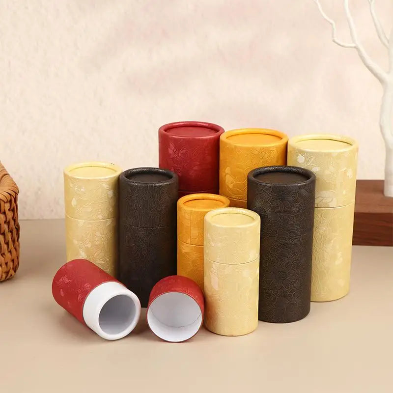Kraft Paper Cylinder Tube Gift Box for Essential Oil Bottles Kraft Paper Tube Box SWANS