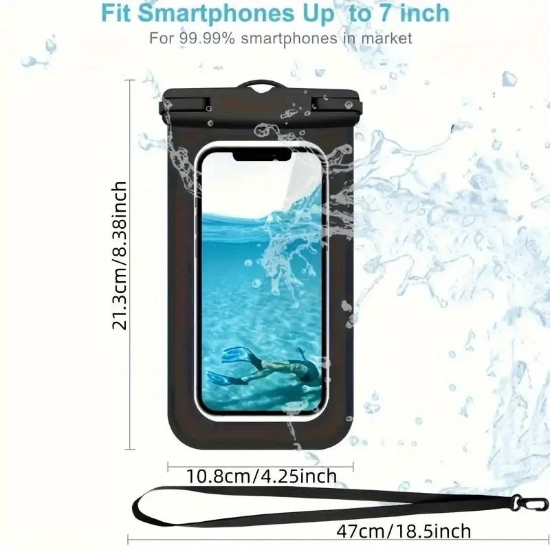 Waterproof Phone Case – Universal Dry Bag for Swimming & Diving Waterproof Phone Pouch SWANS