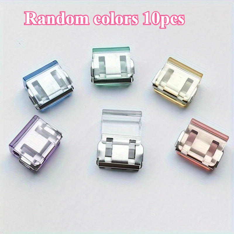Trouser Leg Fixing Clips – Hidden No-Sew Buckle Closure Trouser Leg Clips SWANS Random colors 10pcs