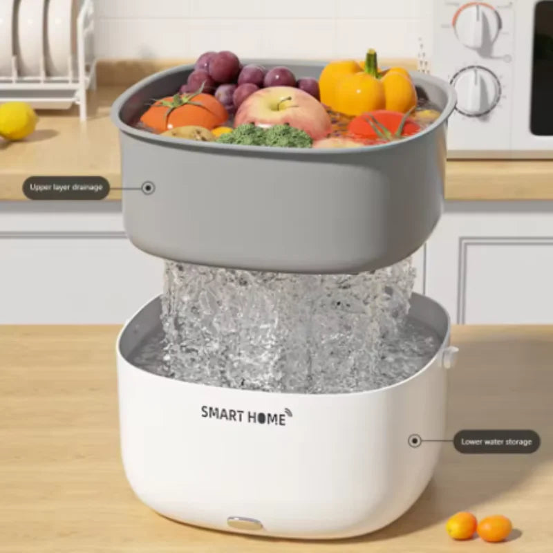 Ultrasonic Fruit & Vegetable Washer – Food Cleaning Purifier Ultrasonic Food Washer SWANS