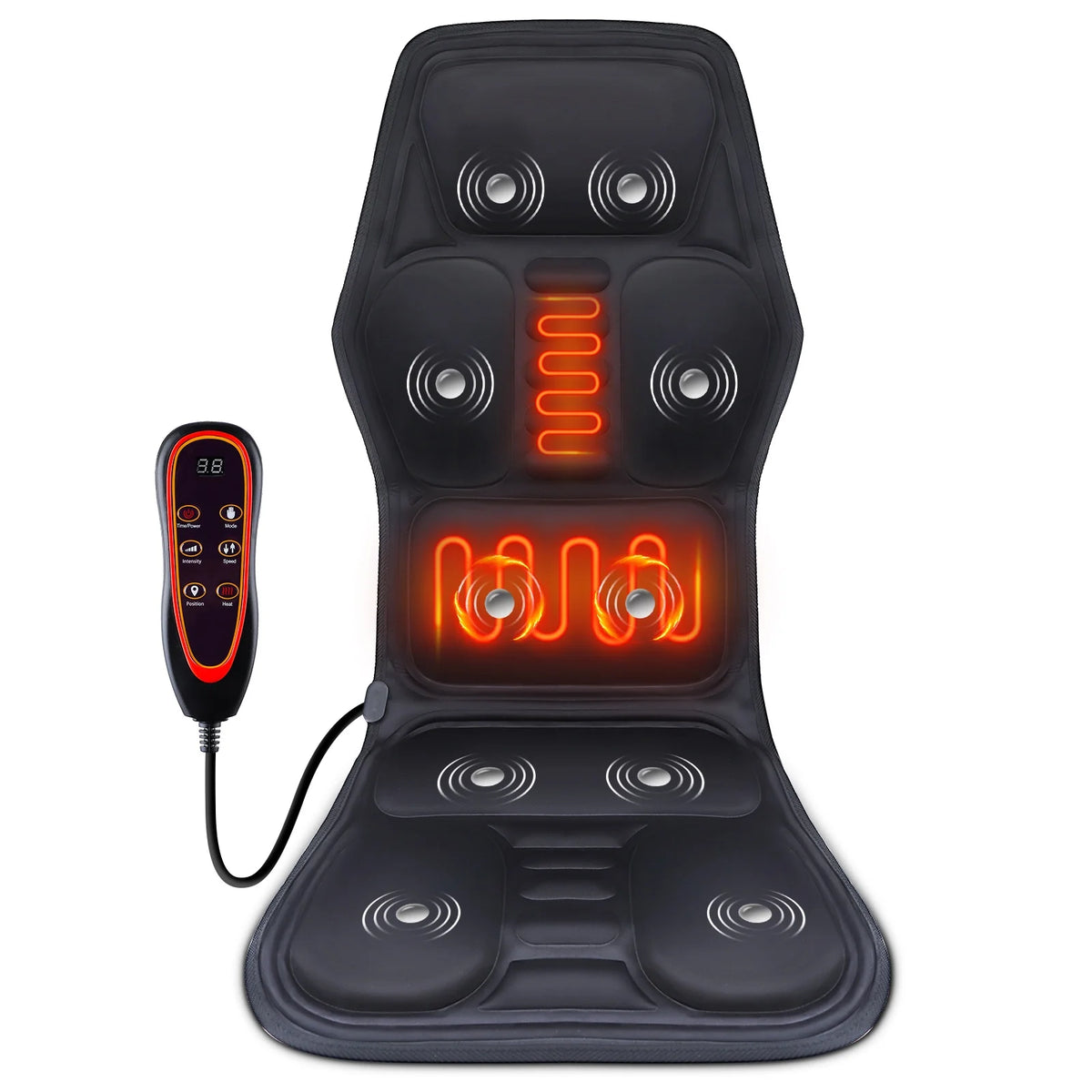 Hailicare Heating Back Shoulder Vibration Massage Mat Cushion Massage Mat Cushion SWANS