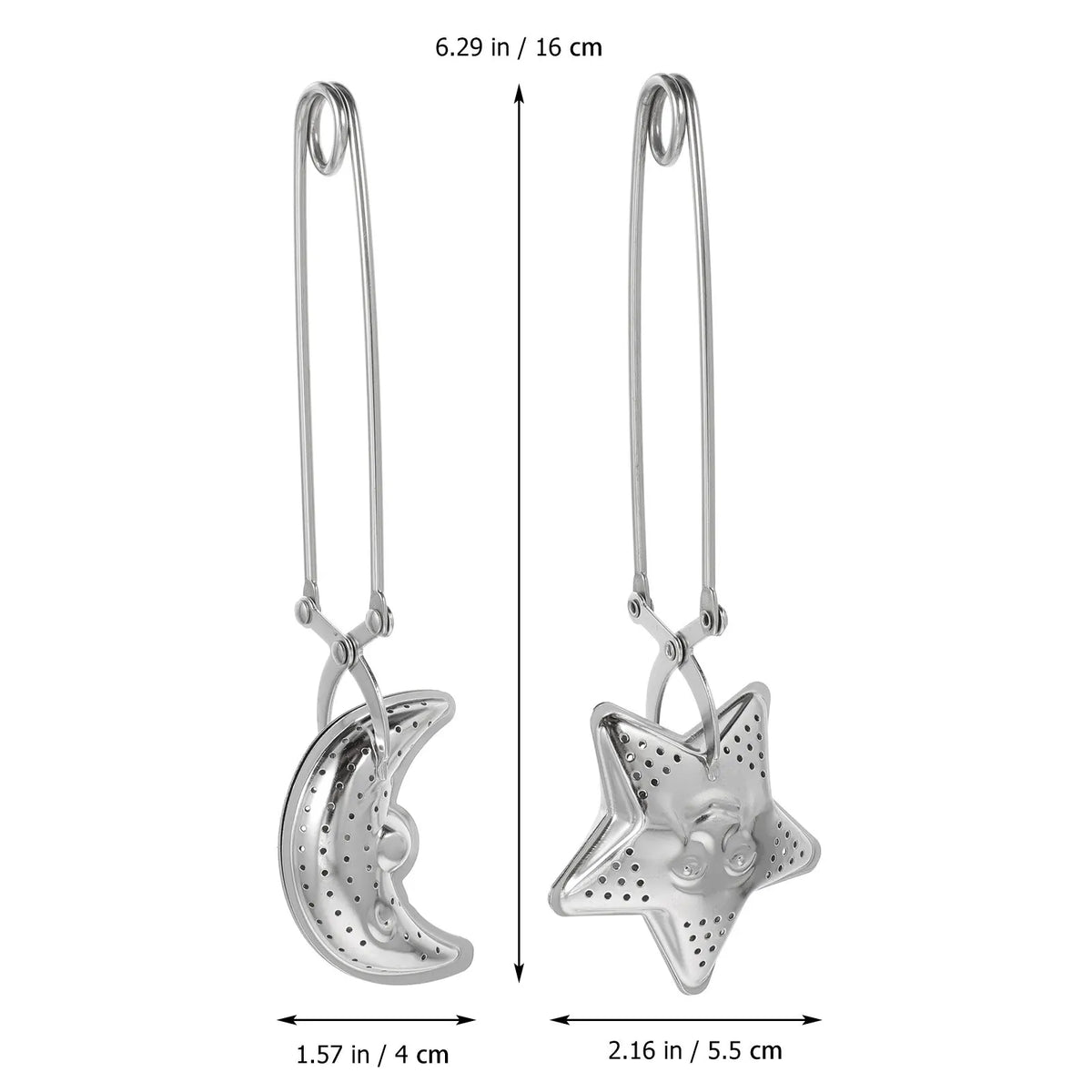 2-Pack Stainless Steel Tea Infuser – Star & Moon Loose Leaf Tea Infuser Set SWANS
