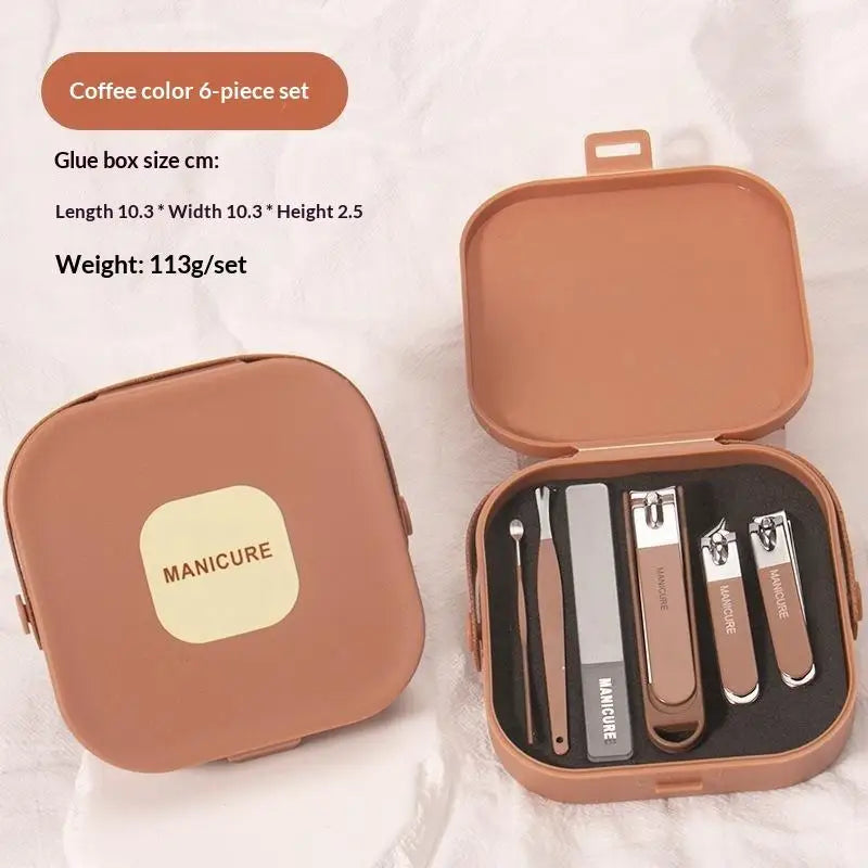 YOVIP 5–8 Piece Anti-Splash Manicure & Pedicure Kit – Steel Manicure Pedicure Kit SWANS A3