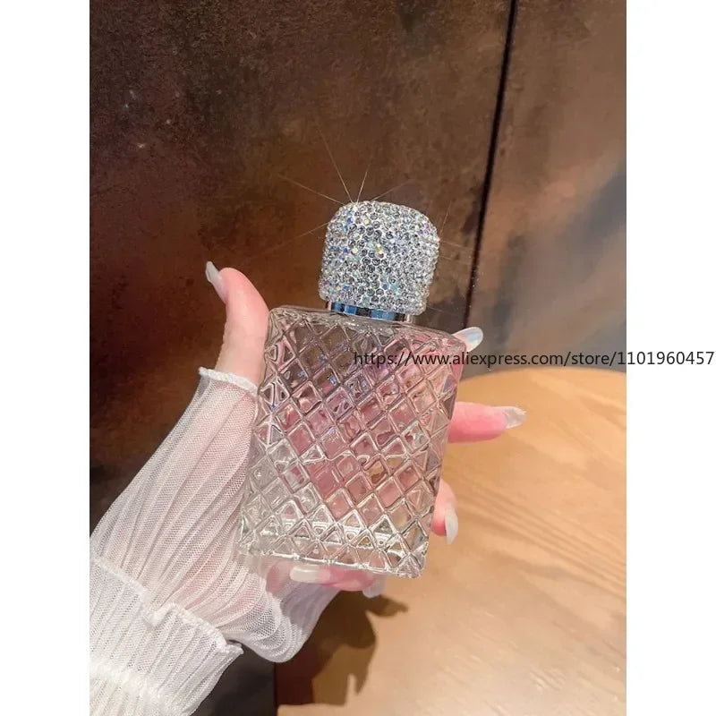 100ml Diamond Glass Perfume Spray Bottle – Refillable Atomizer Glass Spray Bottle SWANS