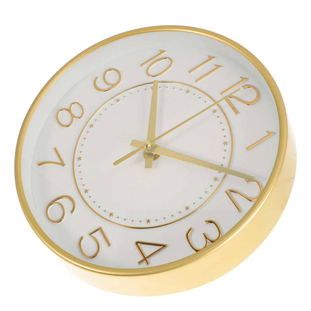 Silent Non-Ticking Quartz Wall Clock 8" Gold Numerals Wall Clock SWANS Default Title