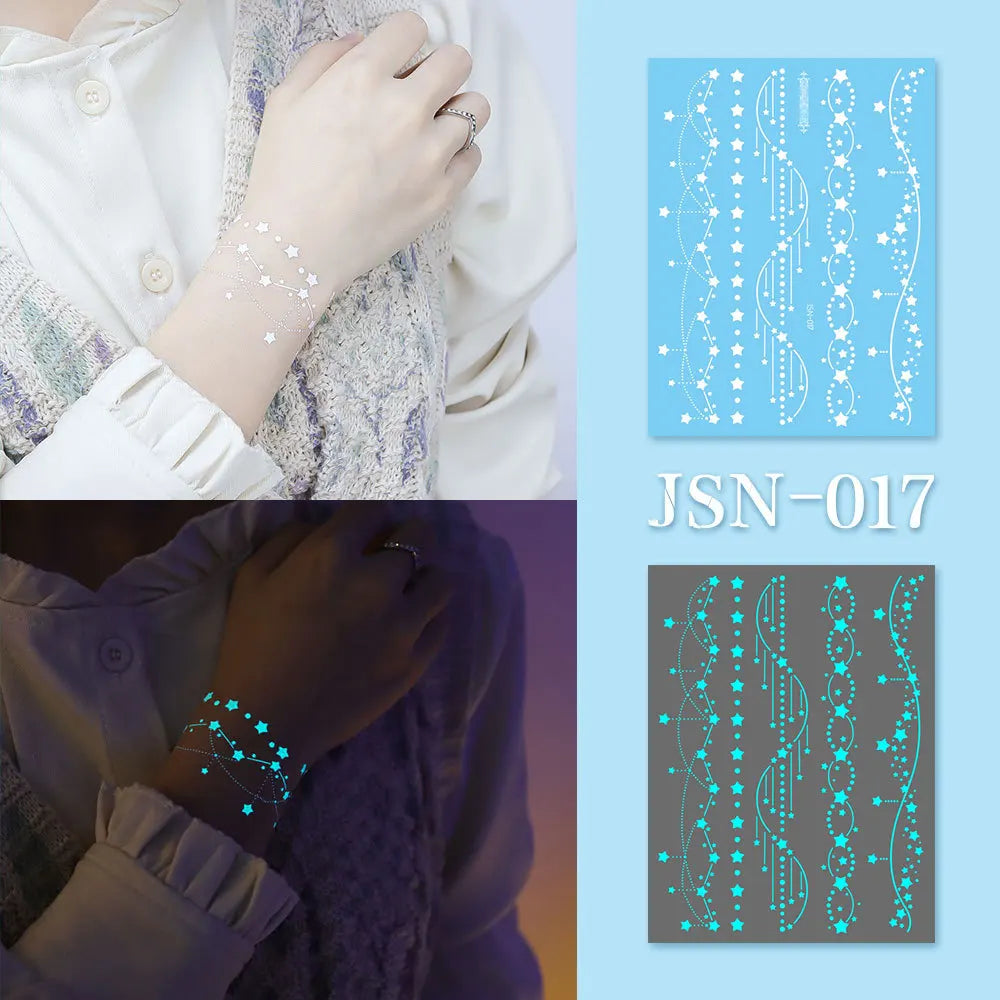 Luminous Glow Temporary Tattoo Stickers – Face, Arm & Body Temporary Tattoo Sticker SWANS 17