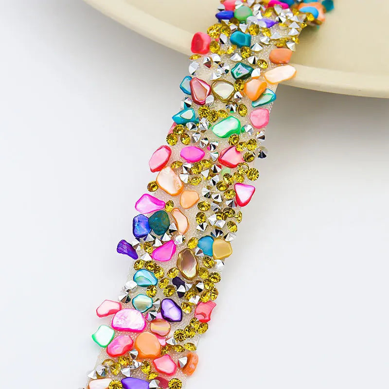Self-Adhesive Rhinestone Ribbon Tape Glitter Trim Strip 1 Yard Rhinestone Trim Tape SWANS Colorful C 2cm
