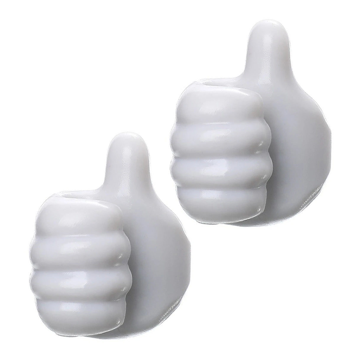 2-Pack Self-Adhesive Thumb Wall Hooks – Cable & Key Organizer Adhesive Wall Hooks SWANS Grey 2pcs