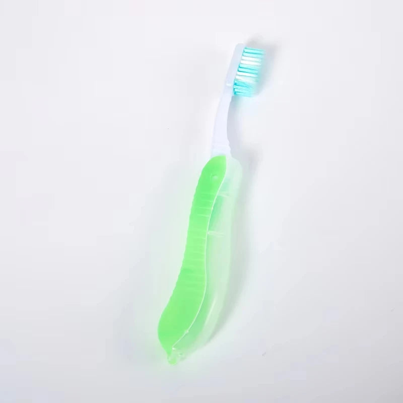 SWANS Travel Folding Toothbrush – Portable Collapsible Cover Travel Toothbrush SWANS Green