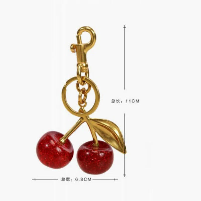 Red Cherry Pendant Keychain – Trendy Bag Charm & Keyring Pendant Keychain SWANS