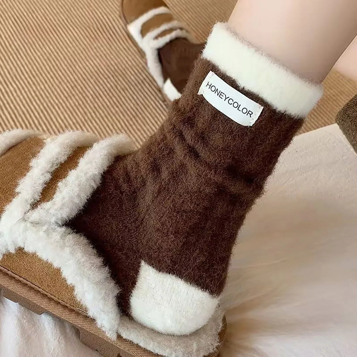 Women's Fleece-Lined Thermal Winter Socks – Cozy Sleep Socks Thermal Winter Socks SWANS