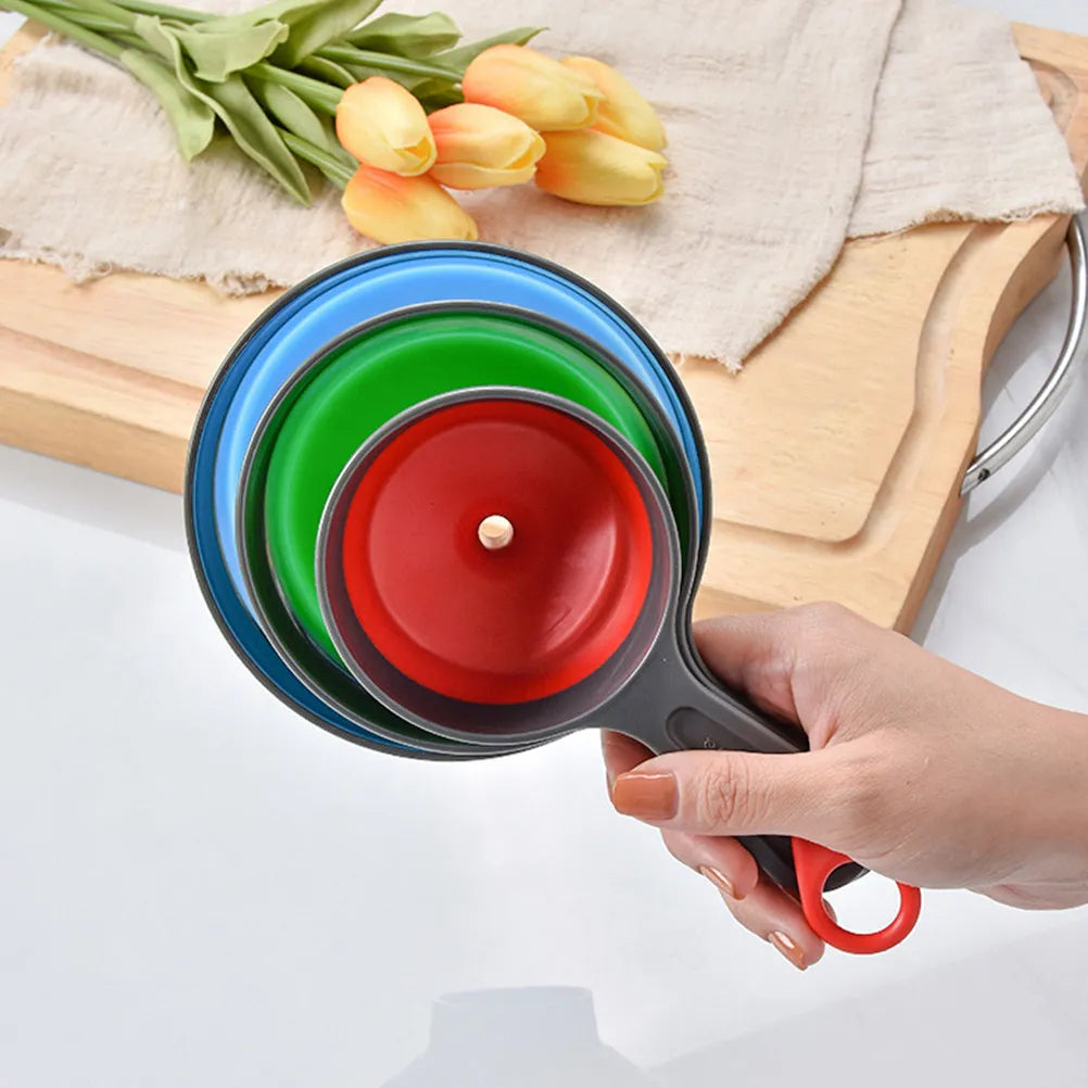 3-Pack Collapsible Kitchen Funnels – Food Grade Foldable Set Kitchen Funnel Set SWANS