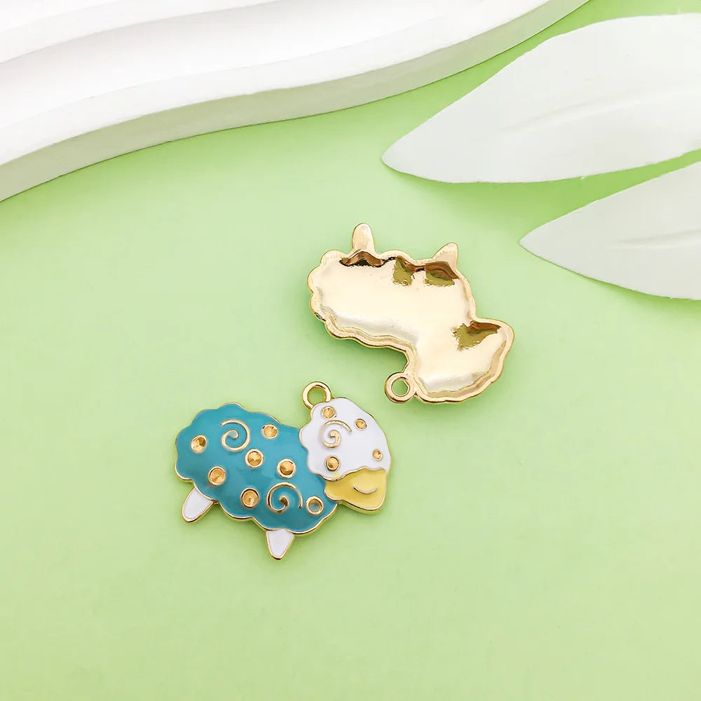 Cherry Blossom Alloy Charm Pendant for DIY Jewelry Making