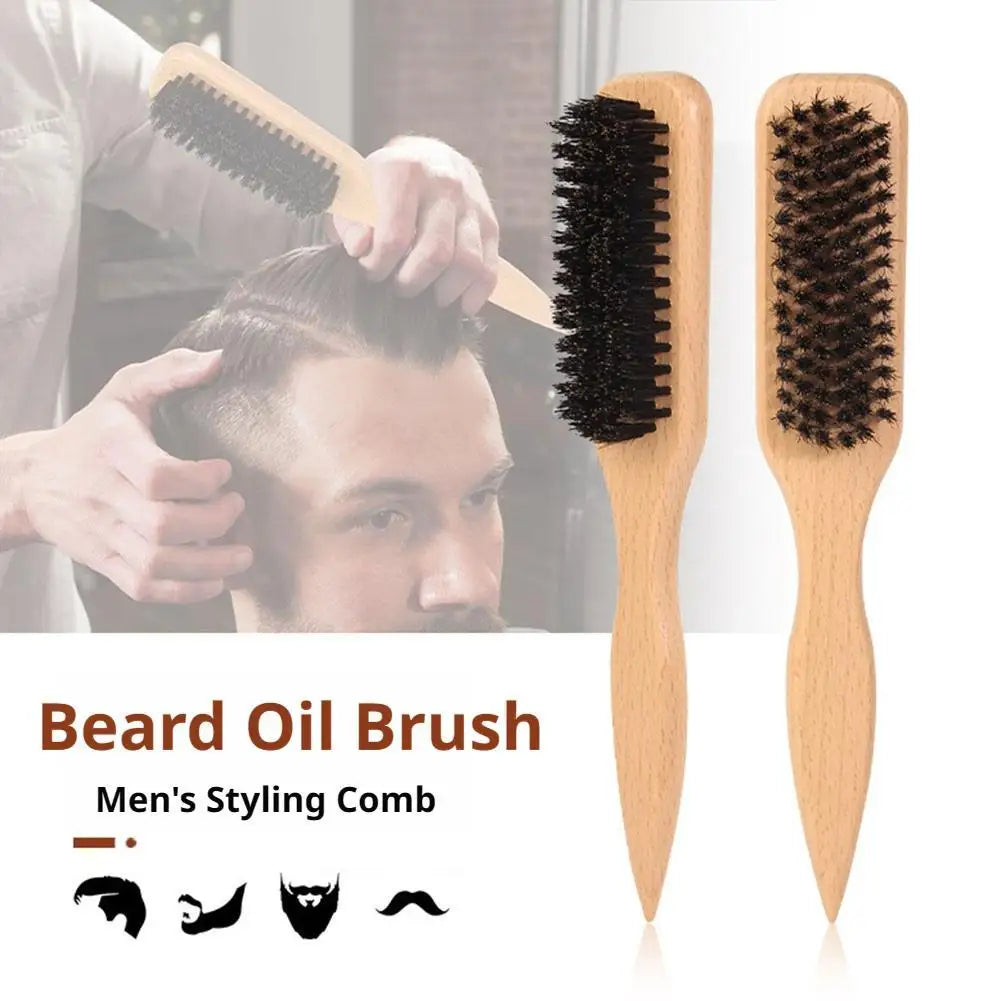 SWANS Wood Boar Bristle Hair Brush – Backcombing & Slick Back Boar Bristle Hair Brush SWANS