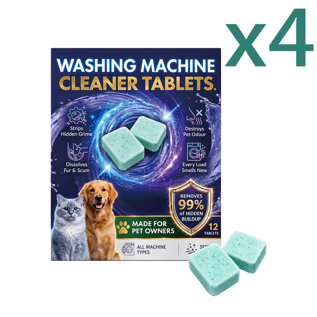 12-Pack Washing Machine Cleaner Tablets – Pet Hair & Odor Washer Cleaner Tablets SWANS 48pcs