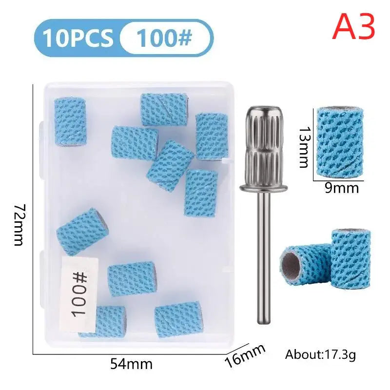 YOVIP Ceramic Honeycomb Nail Drill Sanding Bands – 3 Grits Nail Sanding Bands SWANS A3