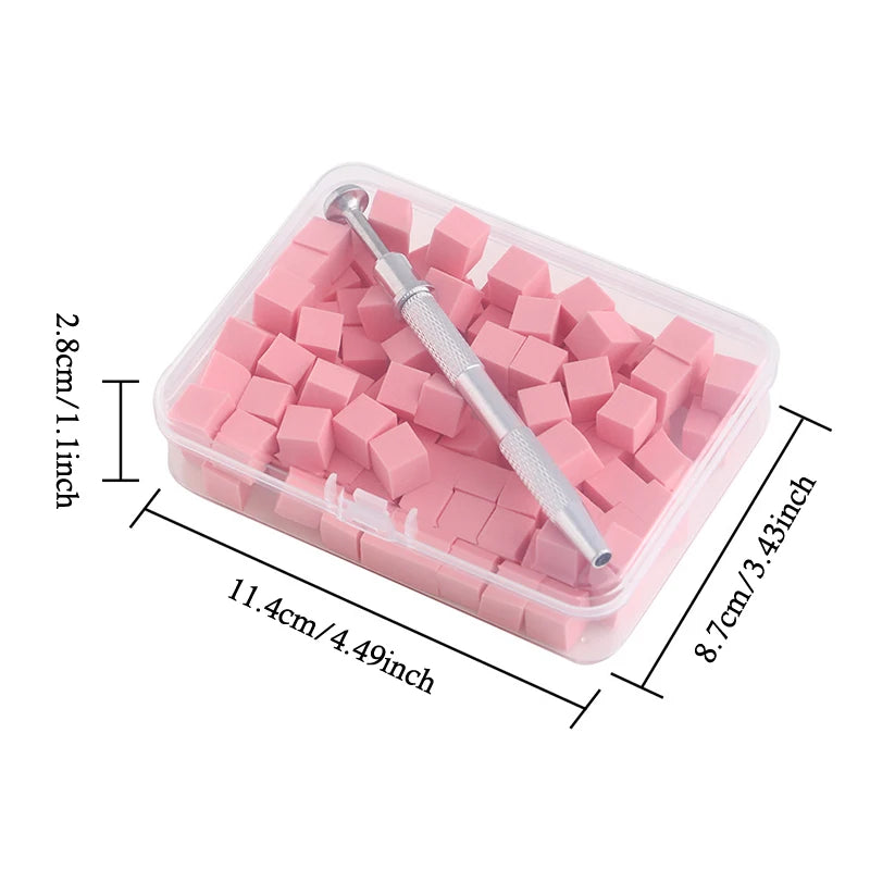 50/100Pcs Gradient Nail Art Sponge Set & Grab Pen – Ombre Nail Art Sponge Set SWANS