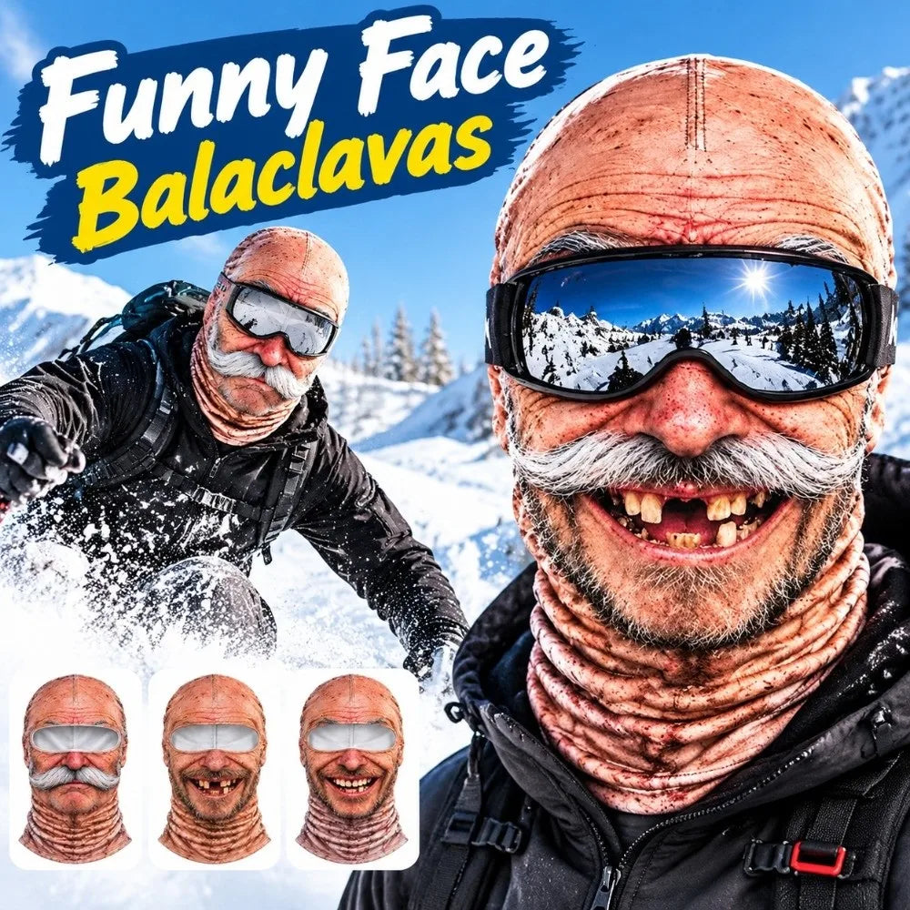 3D Old Man Balaclava – Funny Full Face Winter Ski Mask Winter Balaclava Mask SWANS