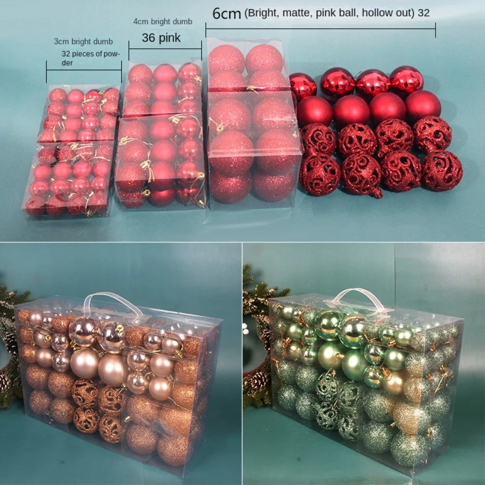 100-Pack Christmas Ball Ornaments – 18 Colors, 8cm Tree Balls Christmas Tree Ornaments SWANS