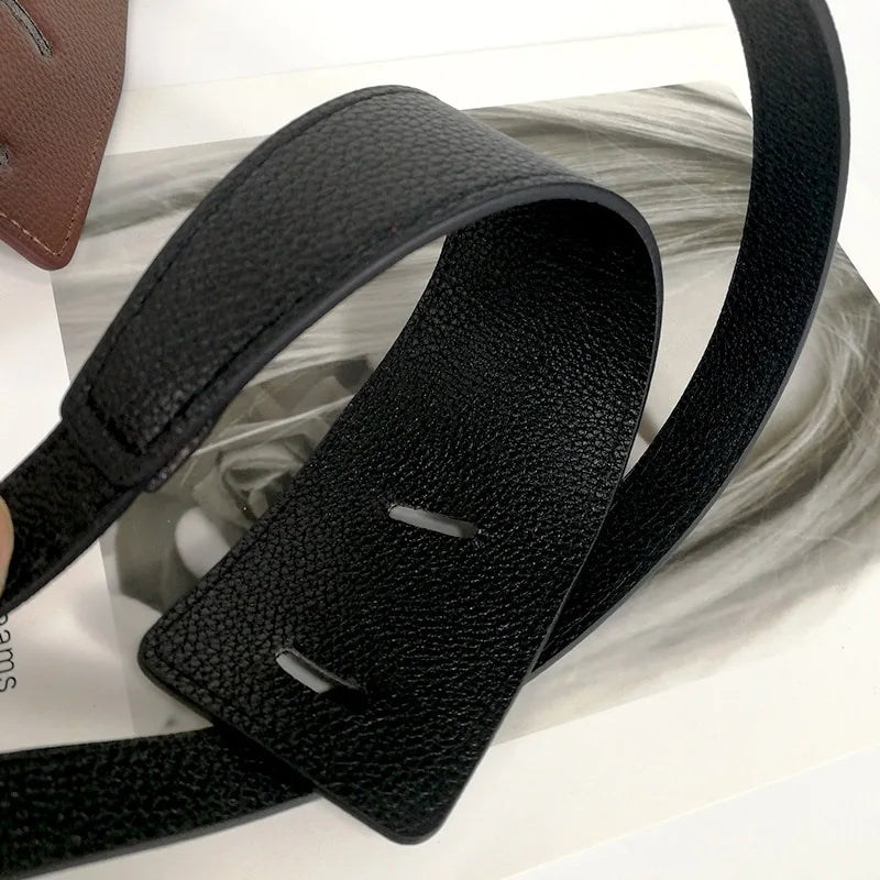 Women's Wide Knot PU Leather Belt – Waist Dress Cummerbund Wide Waist Belt SWANS